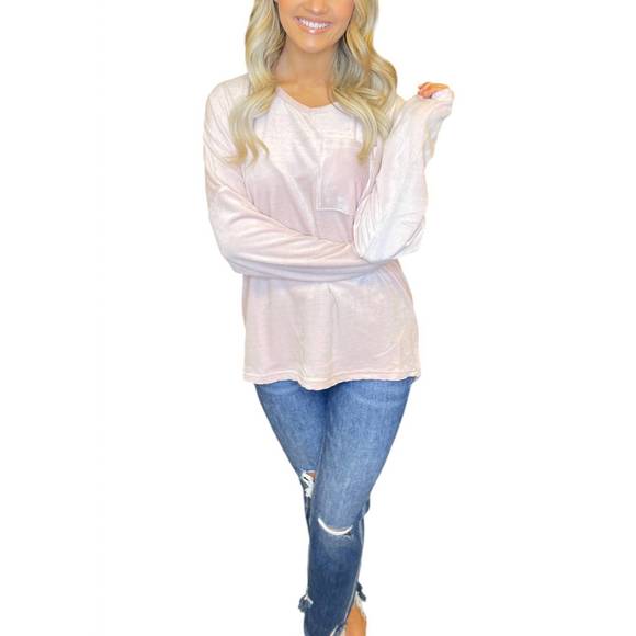 NEW JESS LEA blushing over you velvet top in blush - Picture 3 of 3